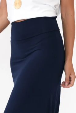 Skirts<Bamboo Body Lana Navy Bamboo Maxi Skirt