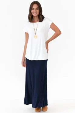 Skirts<Bamboo Body Lana Navy Bamboo Maxi Skirt