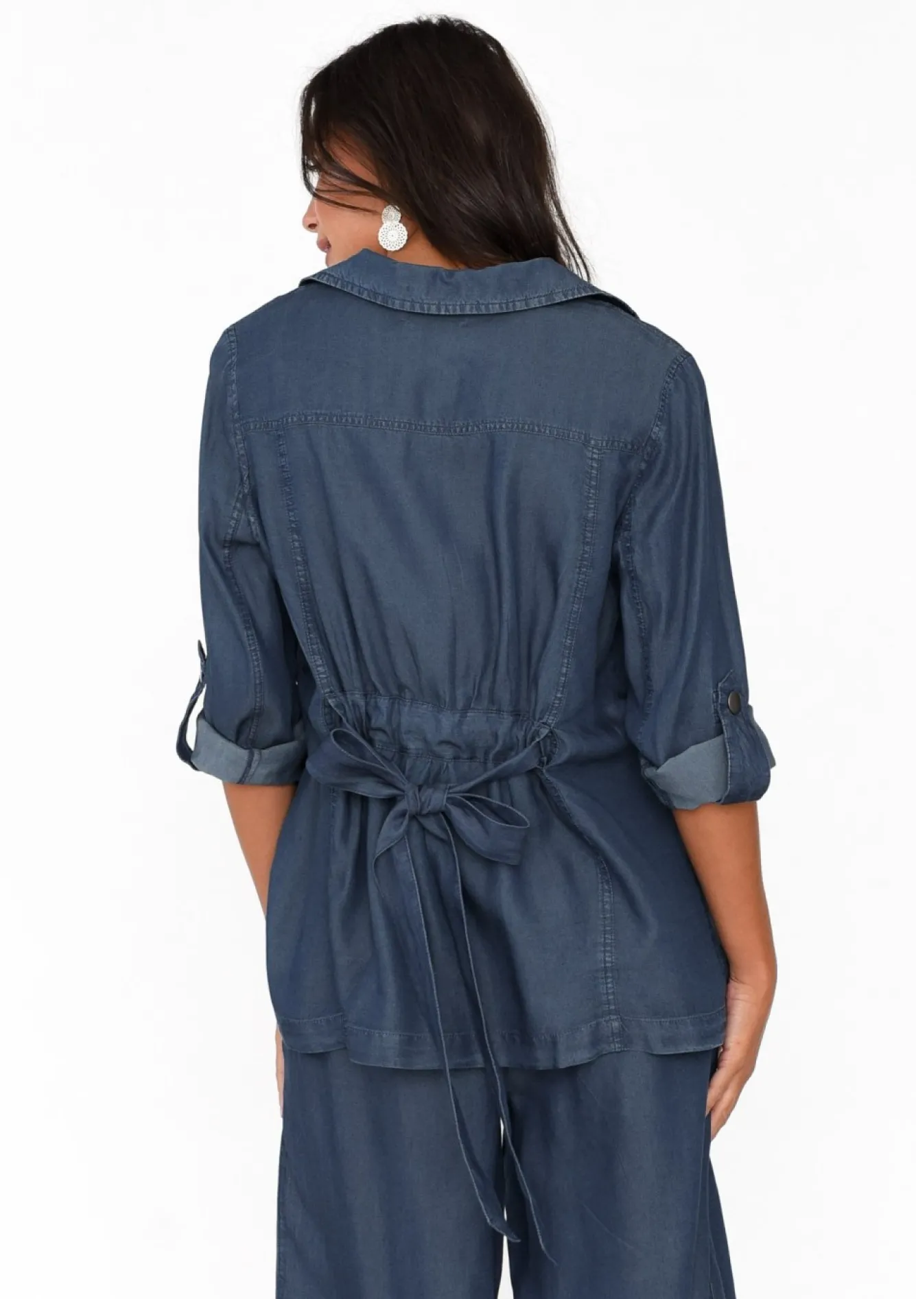 Jackets<Betty Basics Lara Blue Denim Jacket