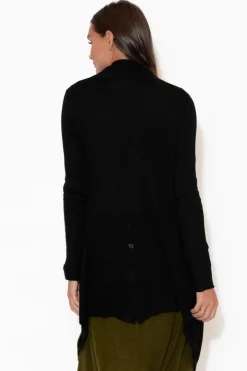 Knitwear<Lou Lou Lauper Black Cashmere Bamboo Cardigan