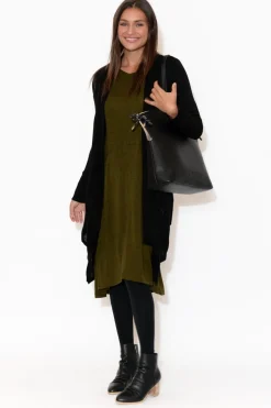 Knitwear<Lou Lou Lauper Black Cashmere Bamboo Cardigan