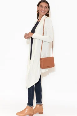 Knitwear<Lou Lou Lauper White Cashmere Bamboo Cardigan
