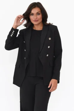 Jackets<Gordon Smith Lauren Black Double Breasted Blazer