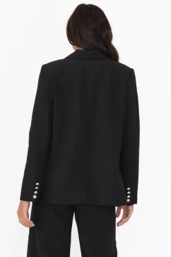 Jackets<Gordon Smith Lauren Black Double Breasted Blazer