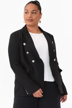 Jackets<Gordon Smith Lauren Black Double Breasted Blazer