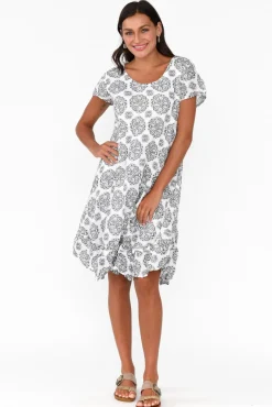 Cotton Dresses<Namastai Lauren Grey Fiesta Crinkle Cotton Dress