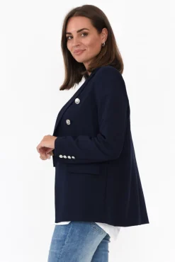 Jackets<Gordon Smith Lauren Navy Double Breasted Blazer