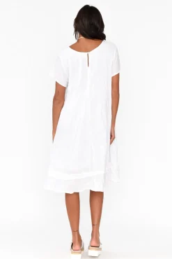 Cotton Dresses<Namastai Lauren White Crinkle Cotton Dress