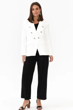 Jackets<Gordon Smith Lauren White Double Breasted Blazer