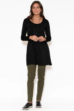 Tunic Tops<Bamboo Body Leanne Black Bamboo Tunic Top