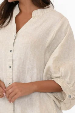 Tunic Tops<Worthier Leigh Natural Linen Tunic Dress