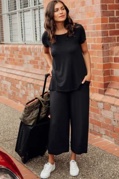 Pants<Tani Lena Black Micro Modal Resort Pant