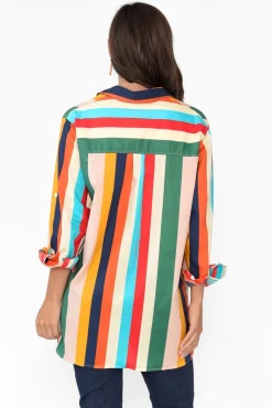 Cotton Tops<Soul Sparrow Lenka Multi Stripe Cotton Shirt