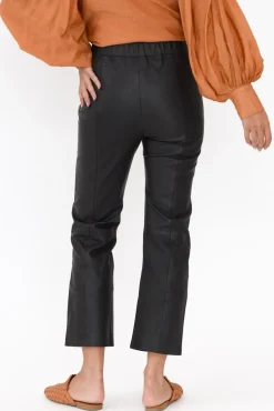 Pants<Fate Becker Lennon Black Straight Leather Pant