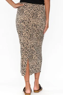 Skirts<Lou Lou Leopard Bamboo Maxi Tube Skirt