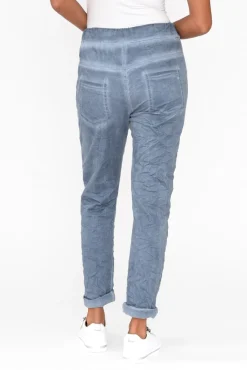 Pants<La Strada Lexus Blue Foil Stretch Pant