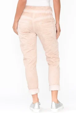 Pants<La Strada Lexus Pink Foil Stretch Pant