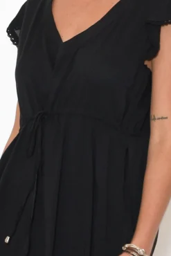 Midi Dresses<New U Collection Libby Black Midi Dress