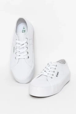 White Sneakers<Human Shoes Lift White Canvas Sneaker