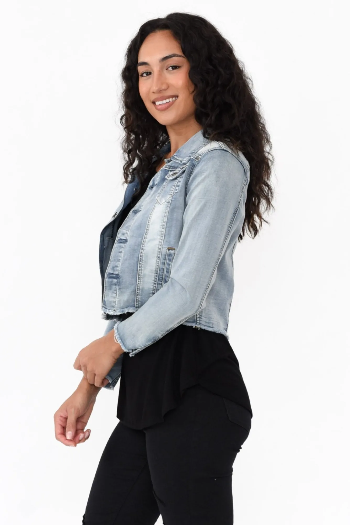 Jackets<PQ Light Denim Stretch Jacket