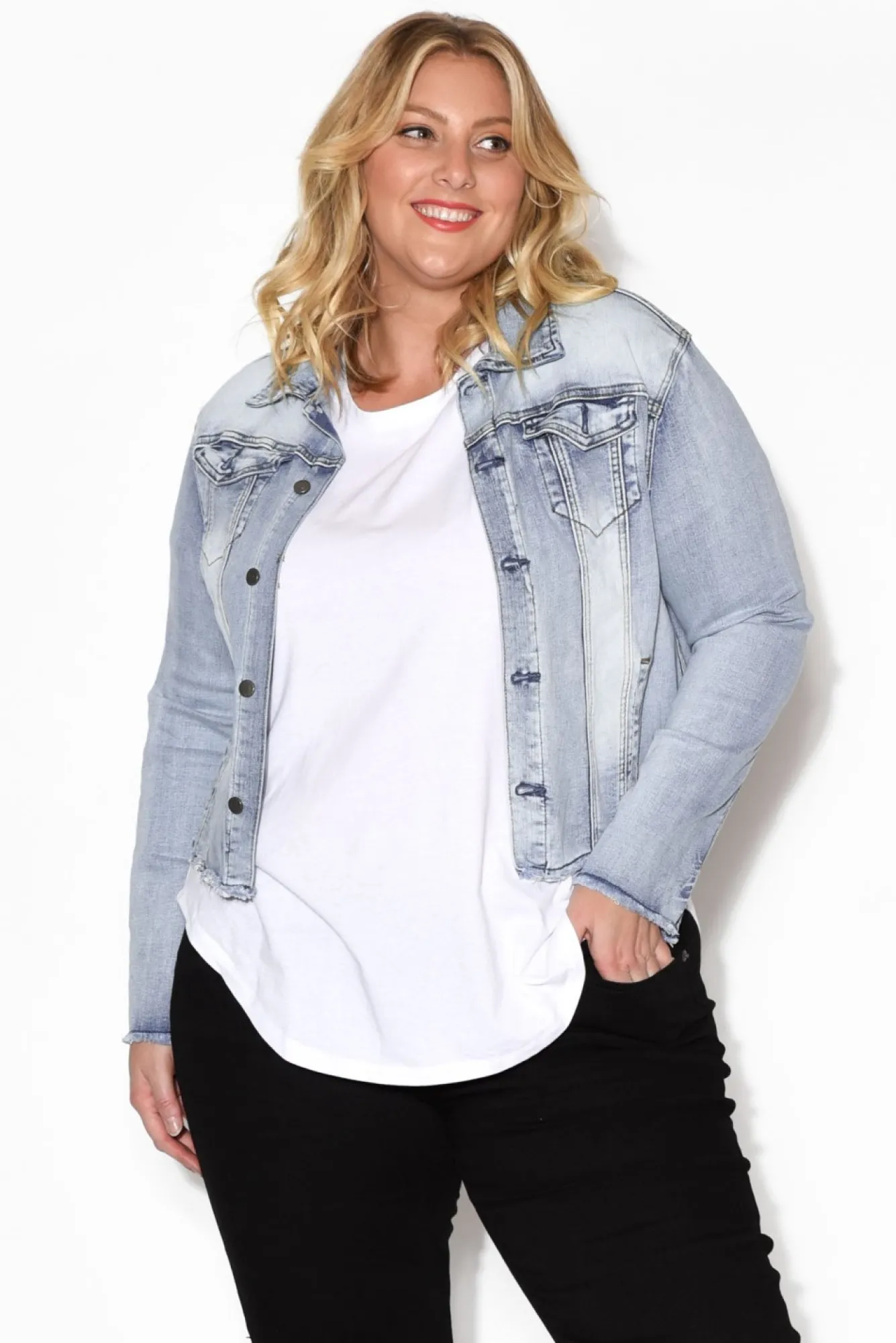 Jackets<PQ Light Denim Stretch Jacket