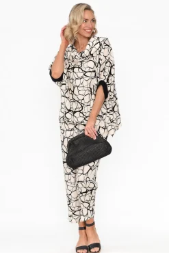 Pants<Tirelli Lisha Cream Abstract Drop Crotch Pant