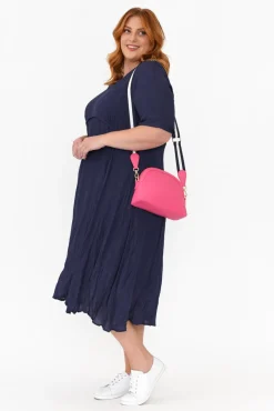 Cotton Dresses<Willow Tree Lloyd Navy Midi Dress