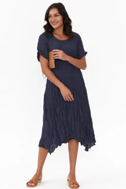 Cotton Dresses<Willow Tree Lloyd Navy Midi Dress