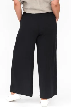 Pants<Tani Lola Black Micro Modal Wide Leg Pant