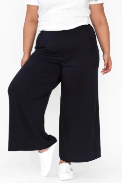 Pants<Tani Lola Navy Micro Modal Wide Leg Pant