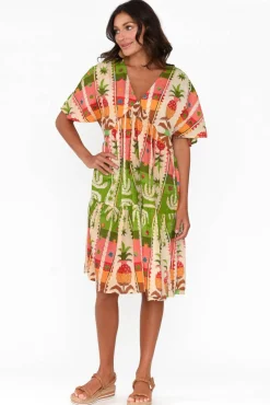 Cotton Dresses<Holiday Lola Tropical Cotton Tier Dress