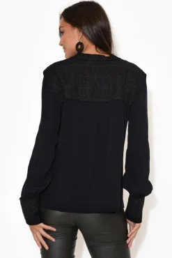 Sleeved Tops<Fate Becker Lovelines Black Long Sleeve Top