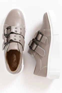 Leather Sneakers<Bay Lane Lovett Stone Platform Sneaker
