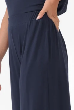 Pants<Willow Tree Lowen Navy Modal Wide Leg Pant