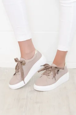Leather Sneakers<Bay Lane Luxe Nude Leather Sneaker
