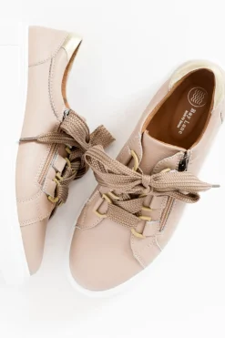 Leather Sneakers<Bay Lane Luxe Nude Leather Sneaker