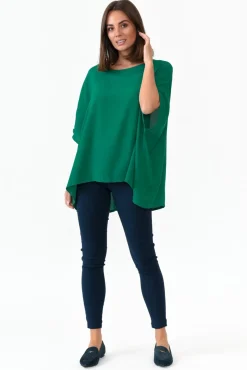 Sleeved Tops<Slate the Label Mali Forest Green Drape Top