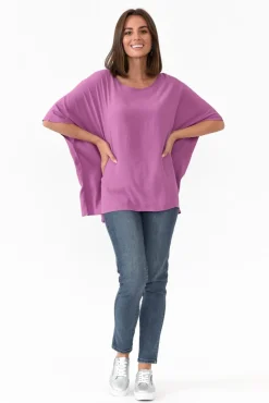 Sleeved Tops<Slate the Label Mali Purple Drape Top