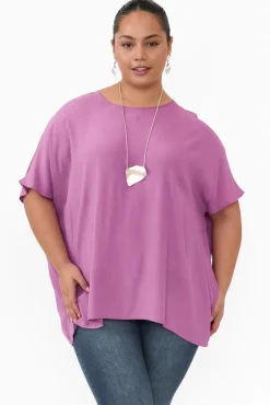 Sleeved Tops<Slate the Label Mali Purple Drape Top