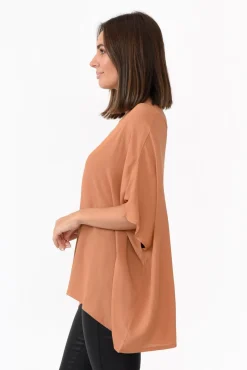 Sleeved Tops<Slate the Label Mali Tan Drape Top
