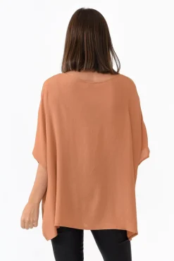 Sleeved Tops<Slate the Label Mali Tan Drape Top
