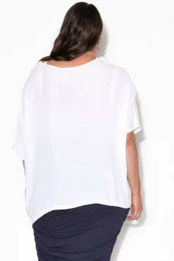 Sleeved Tops<Slate the Label Mali White Drape Top