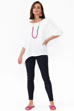 Sleeved Tops<Slate the Label Mali White Drape Top