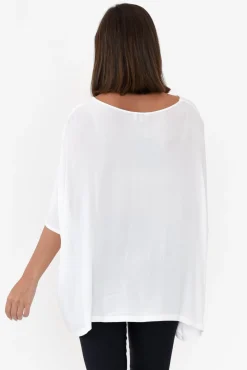 Sleeved Tops<Slate the Label Mali White Drape Top