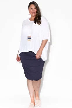 Sleeved Tops<Slate the Label Mali White Drape Top