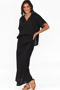 Skirts<Label Of Love Malva Black Maxi Skirt