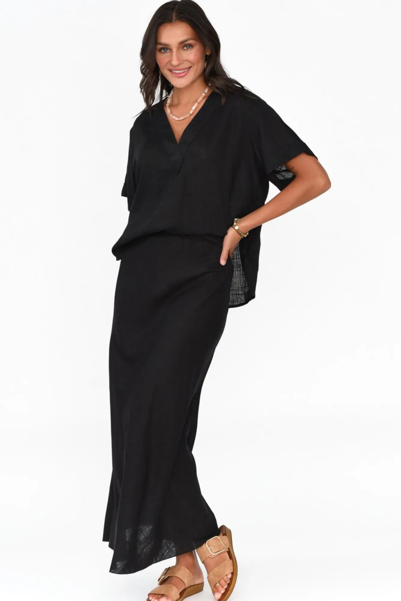 Skirts<Label Of Love Malva Black Maxi Skirt