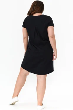 Cotton Dresses<One Ten Willow Mandy Black Cotton Tee Dress