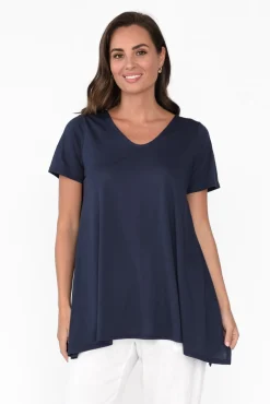 Cotton Tops<Tirelli Marcy Navy Drape Cotton Top