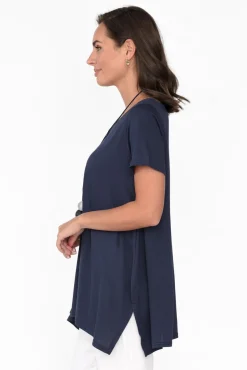 Cotton Tops<Tirelli Marcy Navy Drape Cotton Top